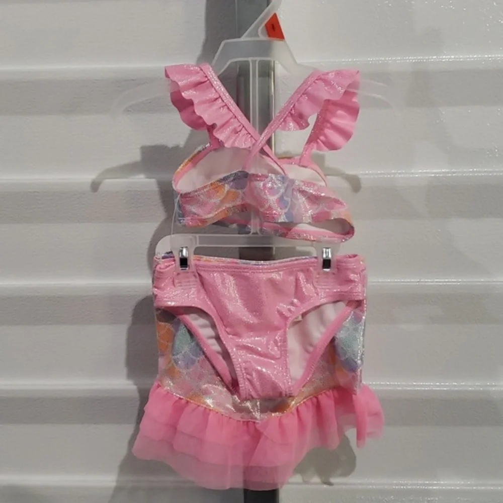 Wonder nation brand mermaid swim suit‎ 3 piece set NWT size 2T